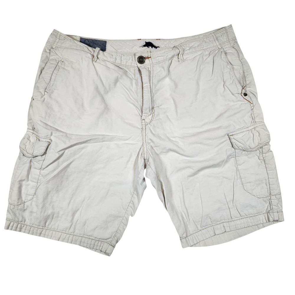 Tommy Bahama Mens‎ Cargo Shorts Size 38 Khaki Tan Cotton Relaxed Fit Authentic